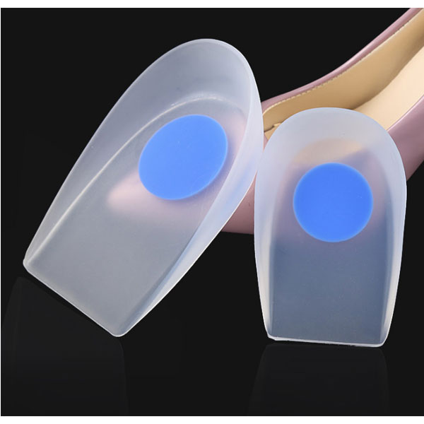 2019 calzado de silicona para uso médico tacones cojines para cuidado de silicona talón para pinchar el dolor zg-495